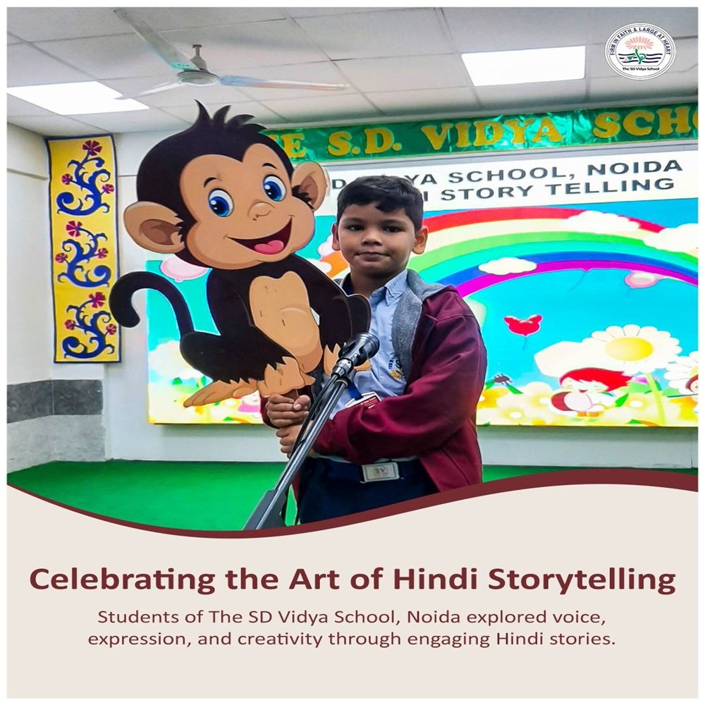 Students of The SD Vidya School, Noida filled the room with imagination, confidence, and pure storytelling magic